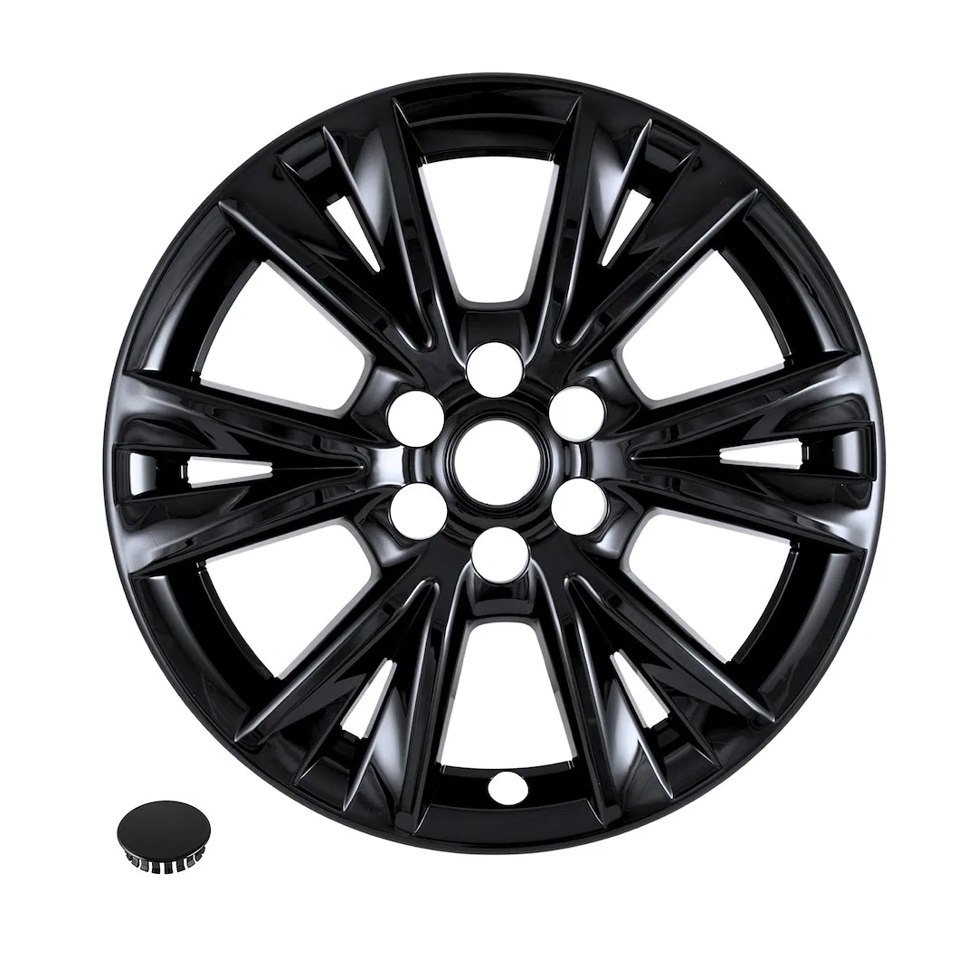 IMP518BLK – COAST2COAST Wheel Skin, 18 Inch 6V Spokes Snap-On Painted Gloss Black ABS Plastic Not Compatible With Ste...